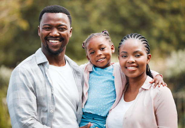 A black family with cornrows.